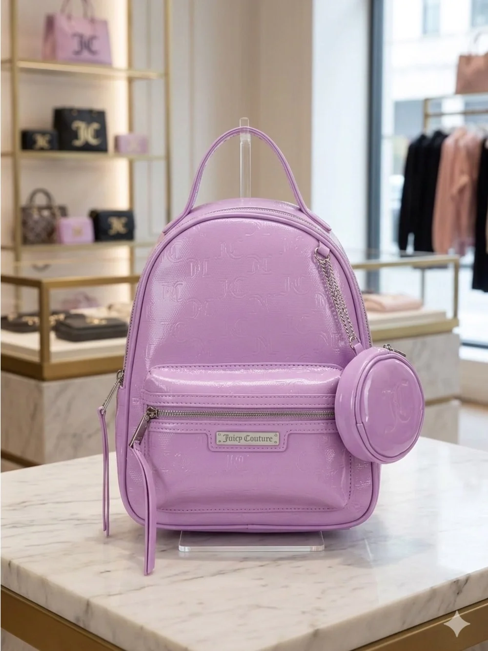 Juicy Couture LavenderBackpack with Coin Pouch *NWT
